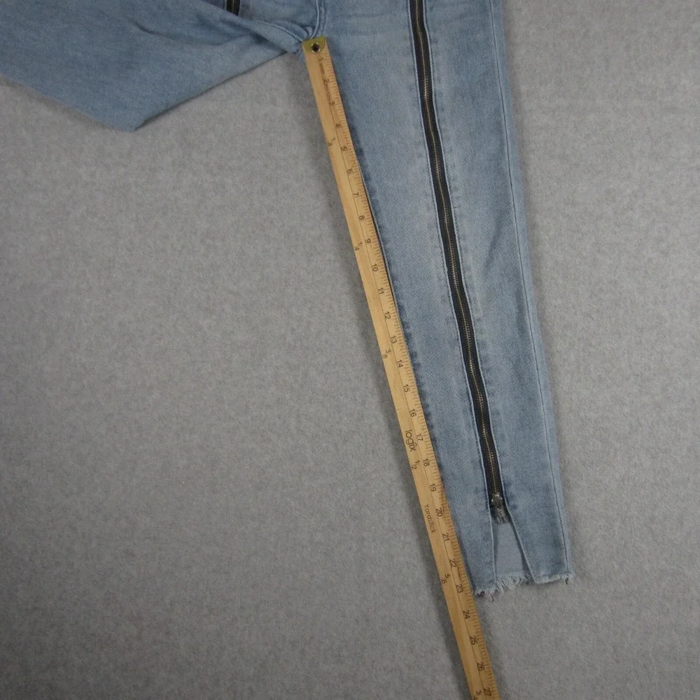 7 For All Mankind Jeans Girls 14 Luxe‎ Vintage Ankle Skinny Zip Front Moto Denim